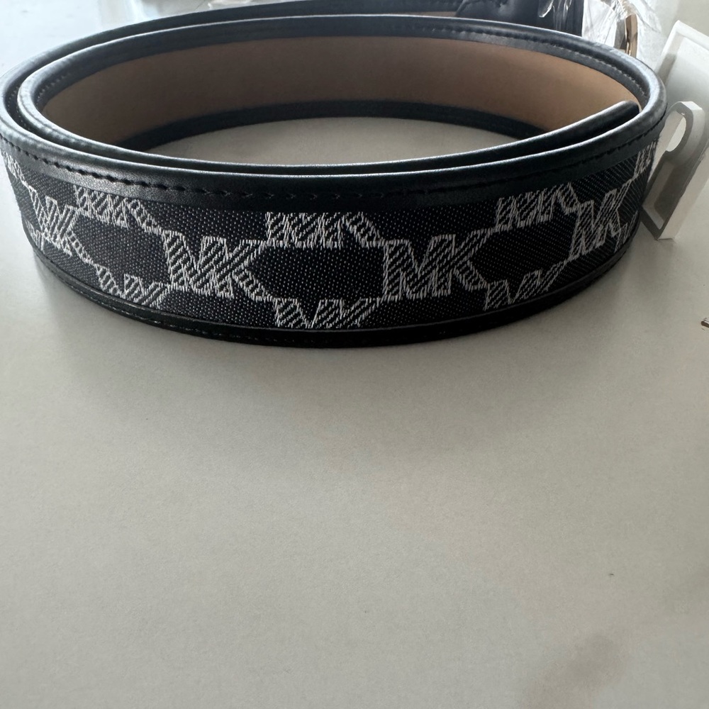 Michael Kors Black Belt Bag with Signature Monogram
